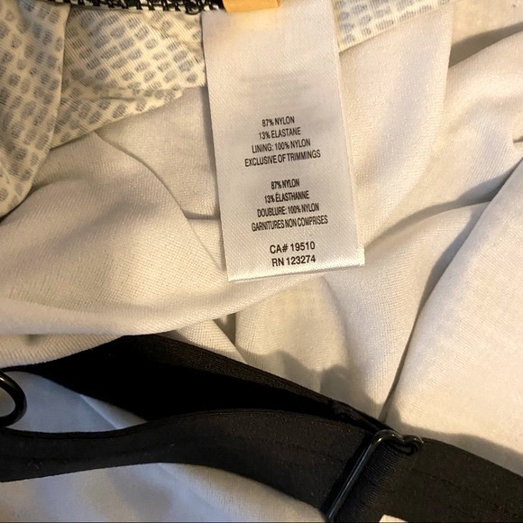 Lole one piece side tie cross back black and white patterned swimsuit- XS - Picture 16 of 16